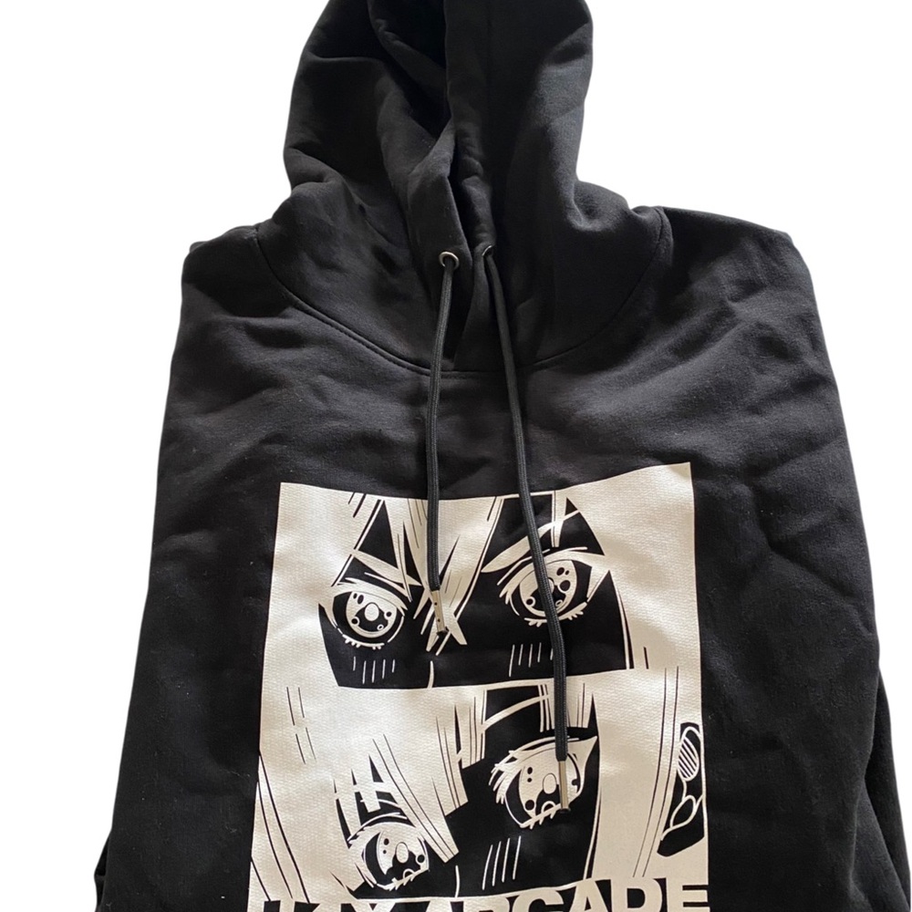 Black Graphic Hoodie manga graphic
